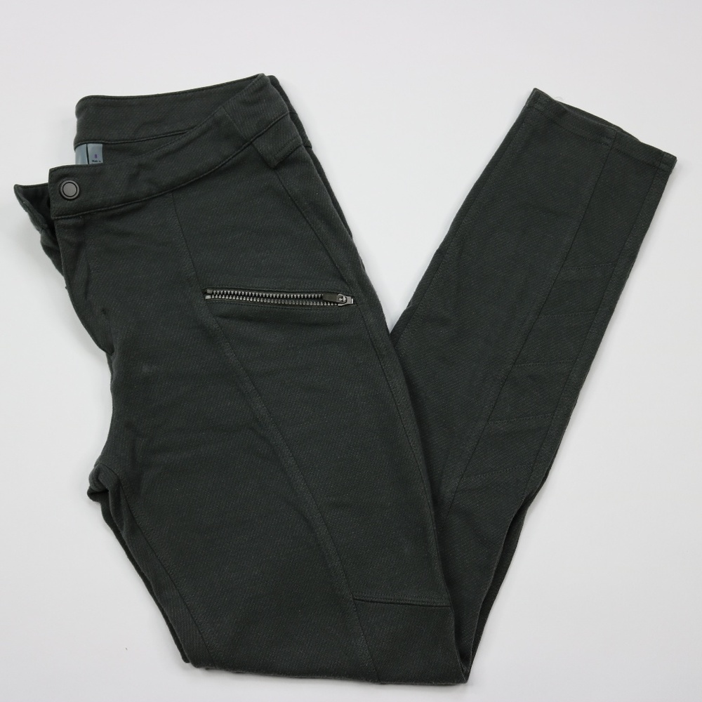 Athleta Womens Skinny Gray Moto Pants Leggings 8